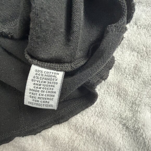 Habitat Womens Black Asymmetrical Zip Moto Jacket Medium Cotton Blend Stretch - Picture 4 of 8